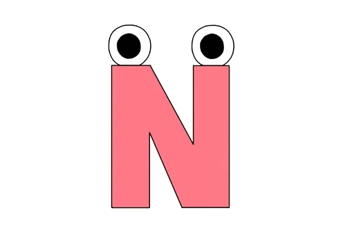 Letra N animada
