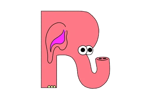 Letra R animada